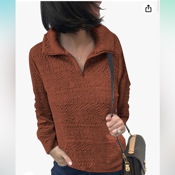 Sweaters - Burnt Orange Women’s Quarter Zip